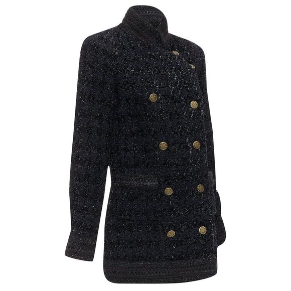 Chanel Paris Shanghai metallic checked qipao coat - Picture 4 of 6